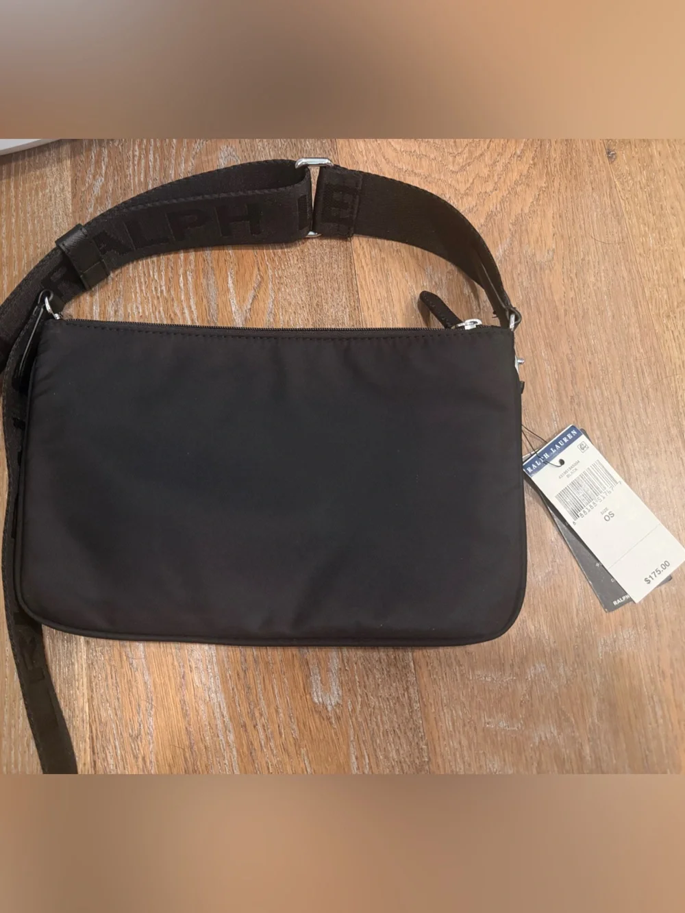 Ralph Lauren Black Nylon Messenger Crossbody